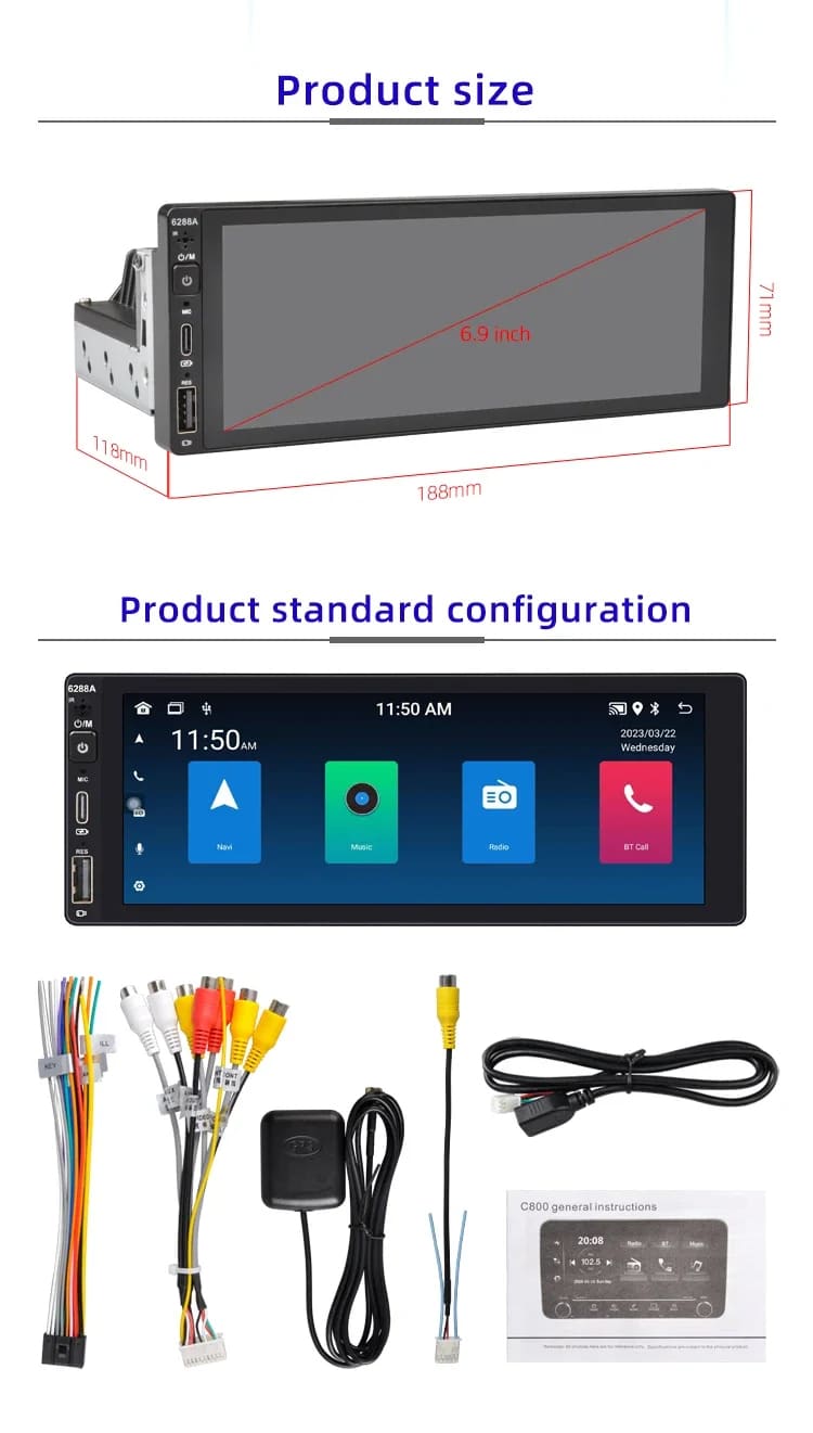 1DIN Car Android Player