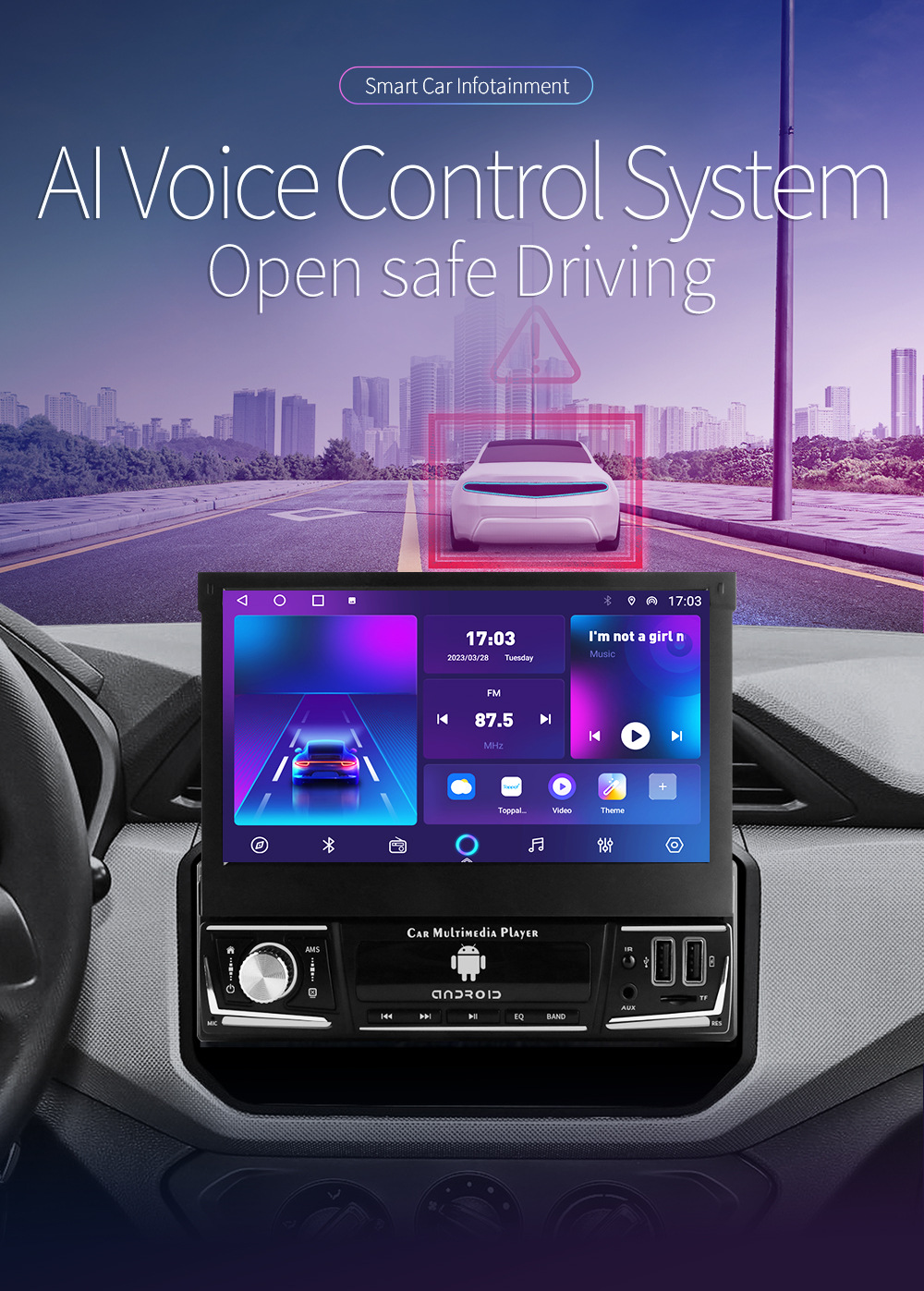 Auto Indash 1din Auto Android